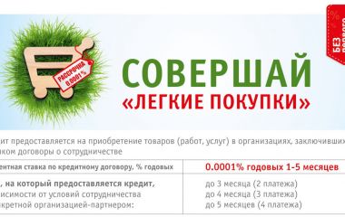 Кредит «Легкие покупки» от Белагропромбанка